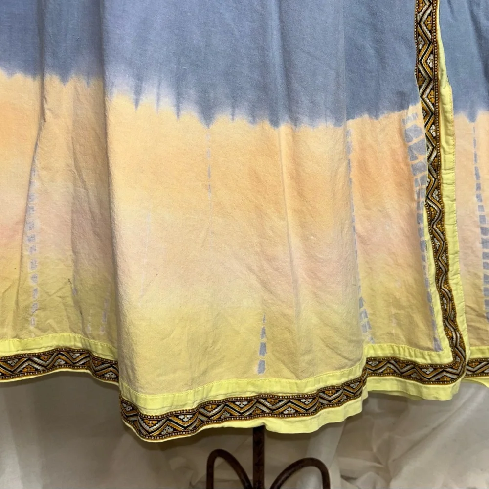 Soft Surroundings Bohemian Tie Dye Faux Wrap Full Skirt - Picture 3 of 10